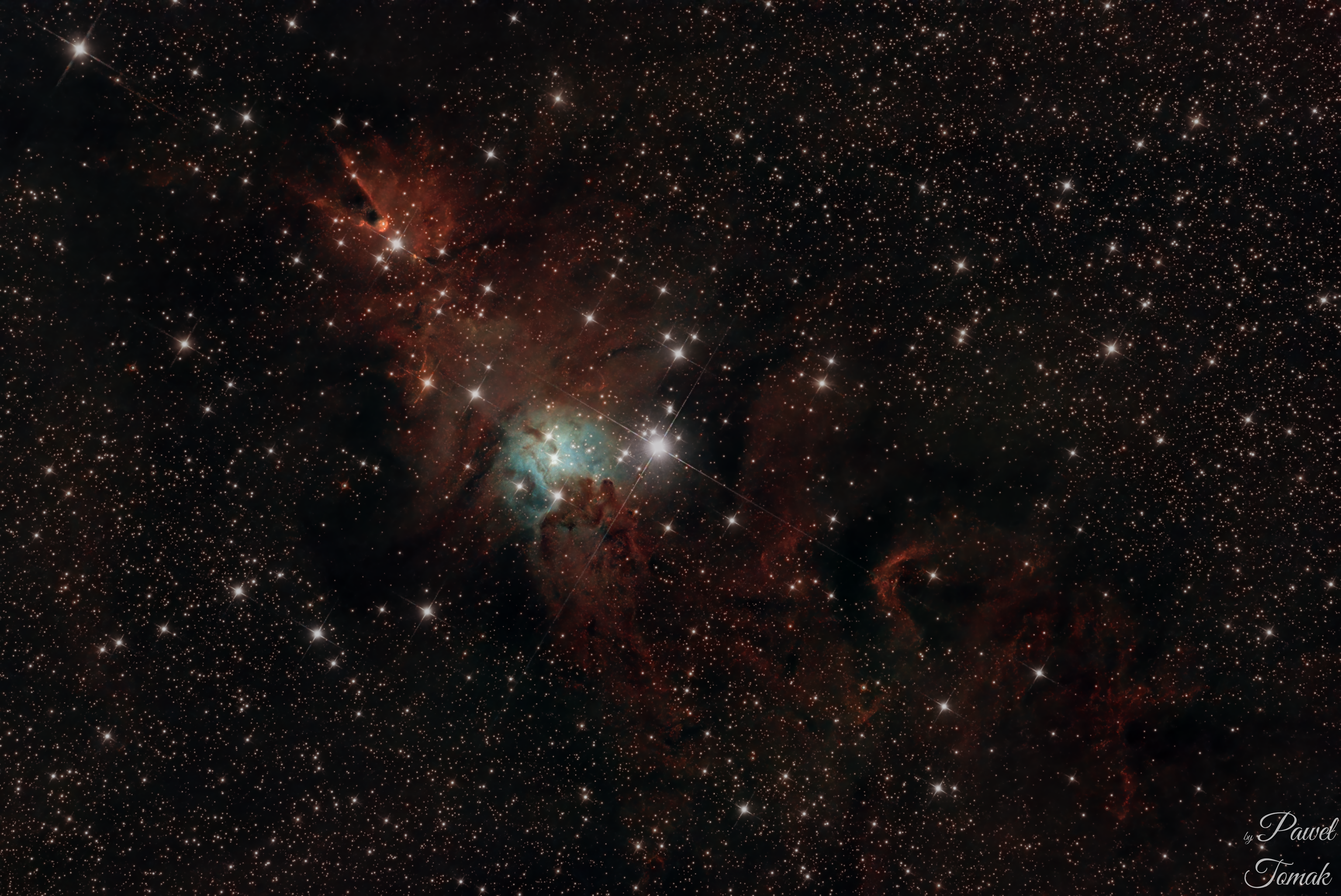 Featured image of post NGC 2264 — Mgławica Stożkowa i Gromada Choinka
